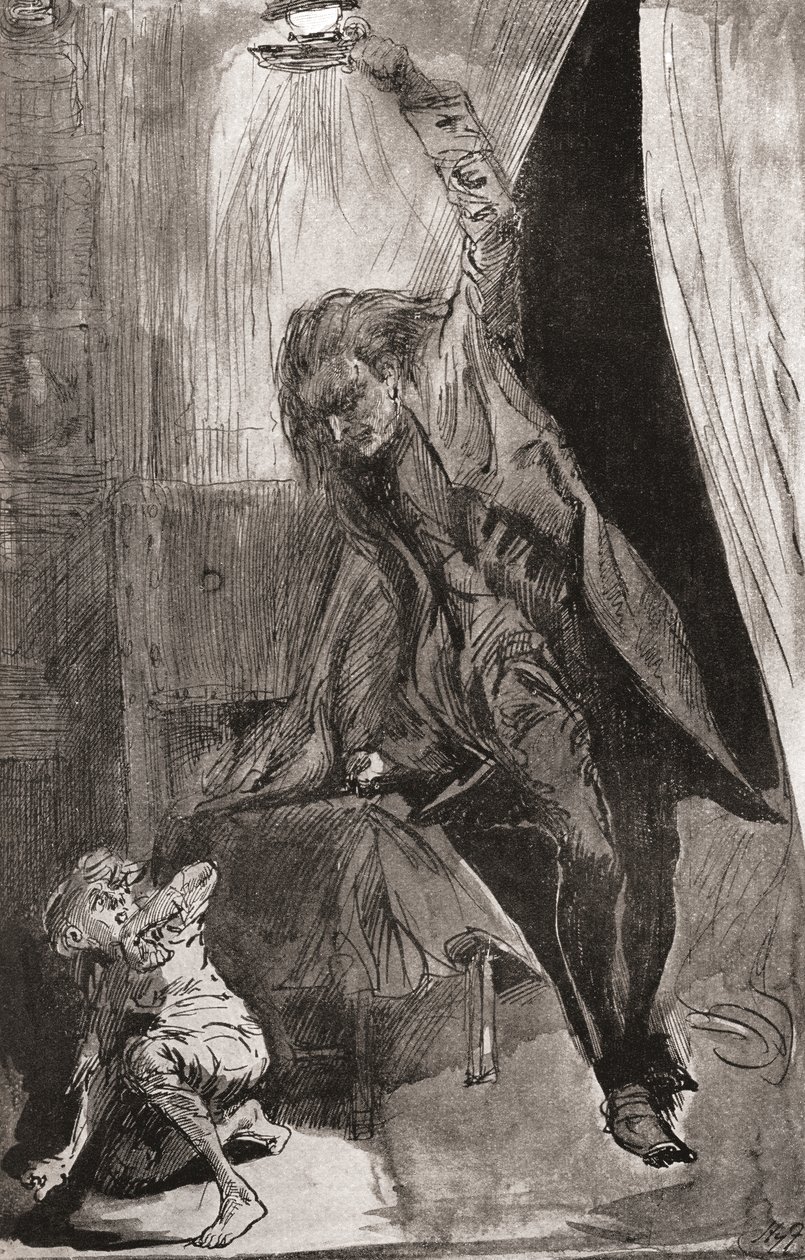 Illusztráció Charles Dickens The Ghost