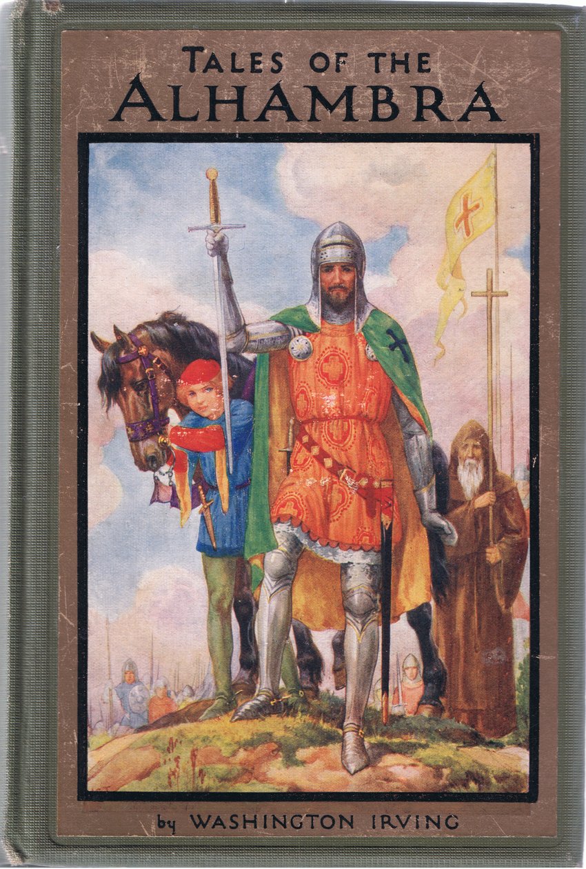 Címlapterv, illusztráció az "Alhambrai mesék"-ből, 1940 körül (színes litográfia) alkotó: Harry George Theaker