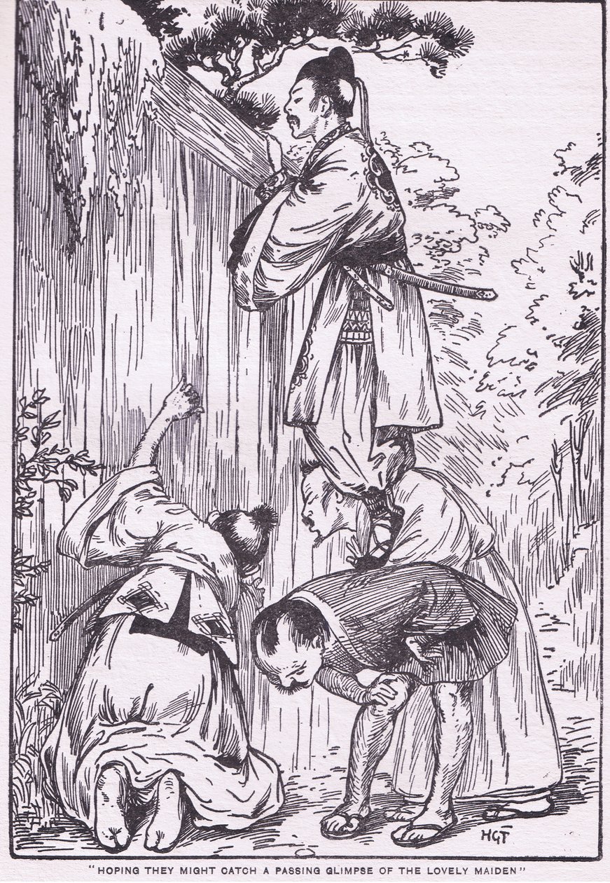 Remélve, hogy megpillantják a bájos leányt (a Hold leányából) (lithó) alkotó: Harry George Theaker