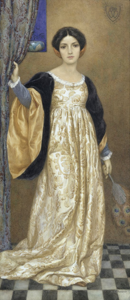 Álló nő, 1905 körüli (akvarell és gouache, papír) alkotó: Harry George Theaker