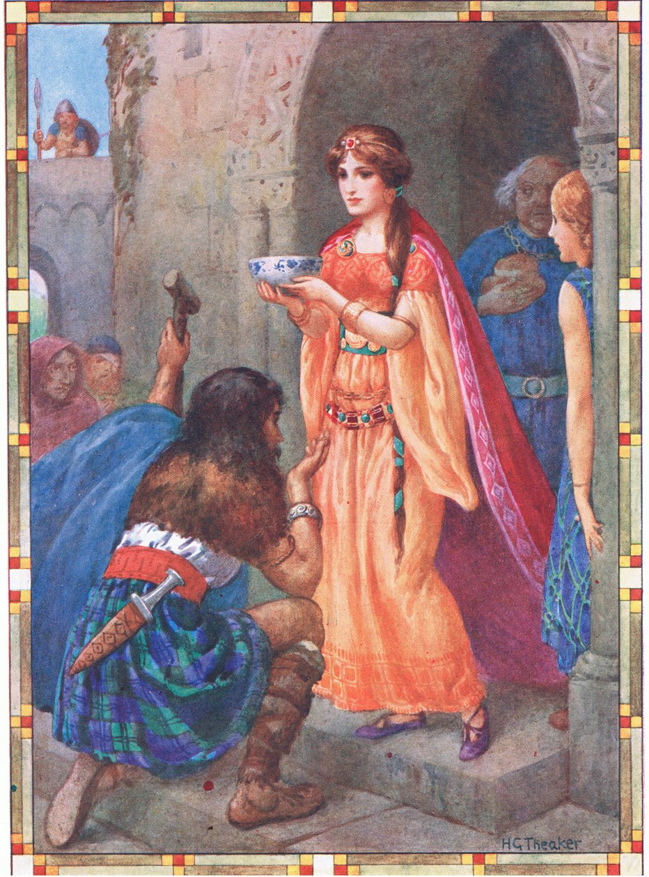 "The lady of Lock Awe" (a The Tokenből) (színes litográfia) alkotó: Harry George Theaker