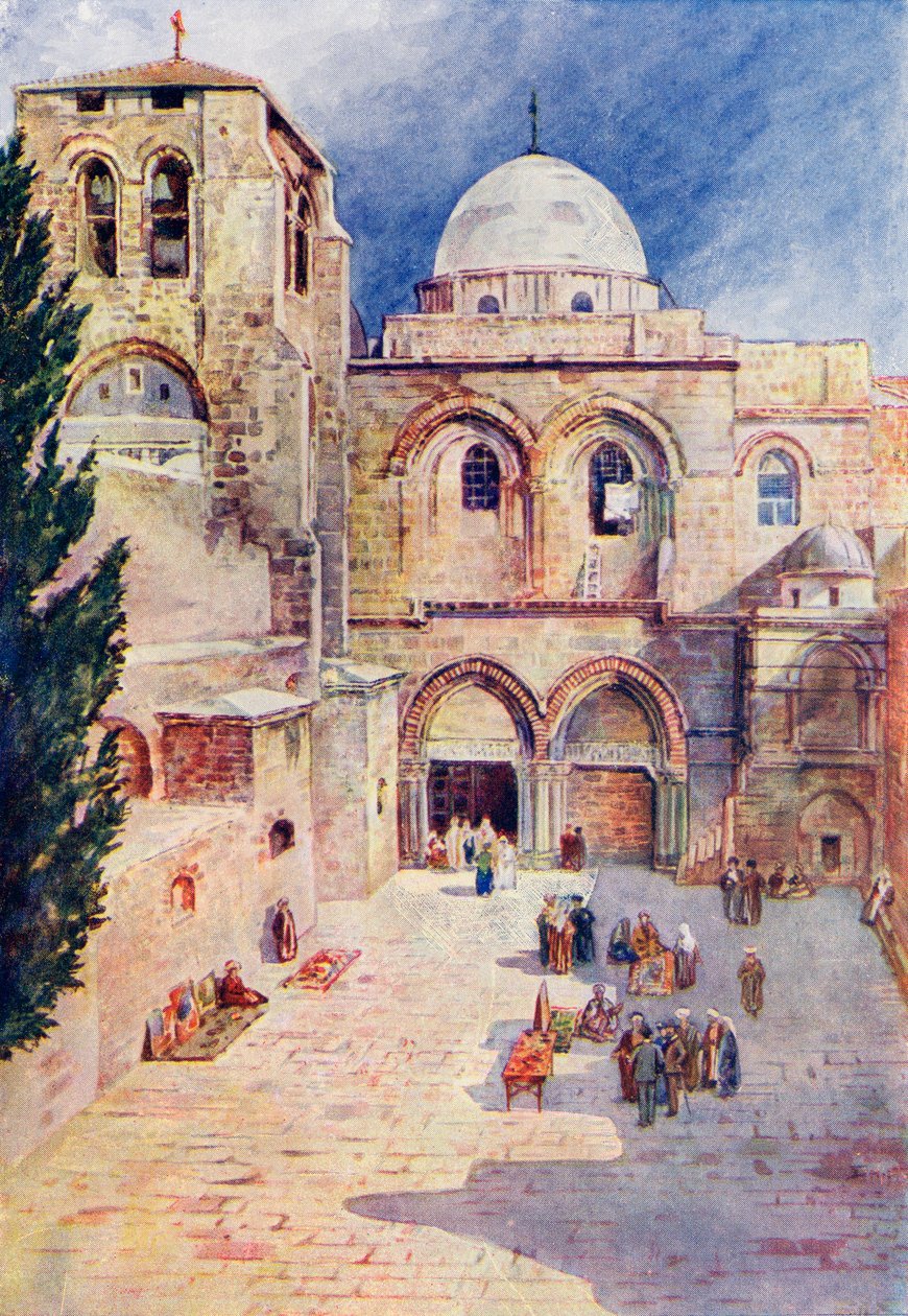 A Szent Sír-templom, Jeruzsálem, Palesztina, 1910 körül, Richard Penlake A Book of Modern Palestine című könyvéből. 1910 körül. alkotó: Harry Morley