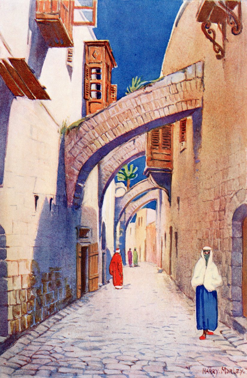 A Via Dolorosa, Jeruzsálem, Palesztina, 1910 körül, Richard Penlake A Book of Modern Palestine c. könyvéből, 1910 körül. alkotó: Harry Morley