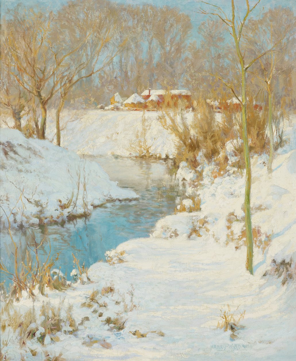 Téli napsütés, 1903 alkotó: Harry William Adams