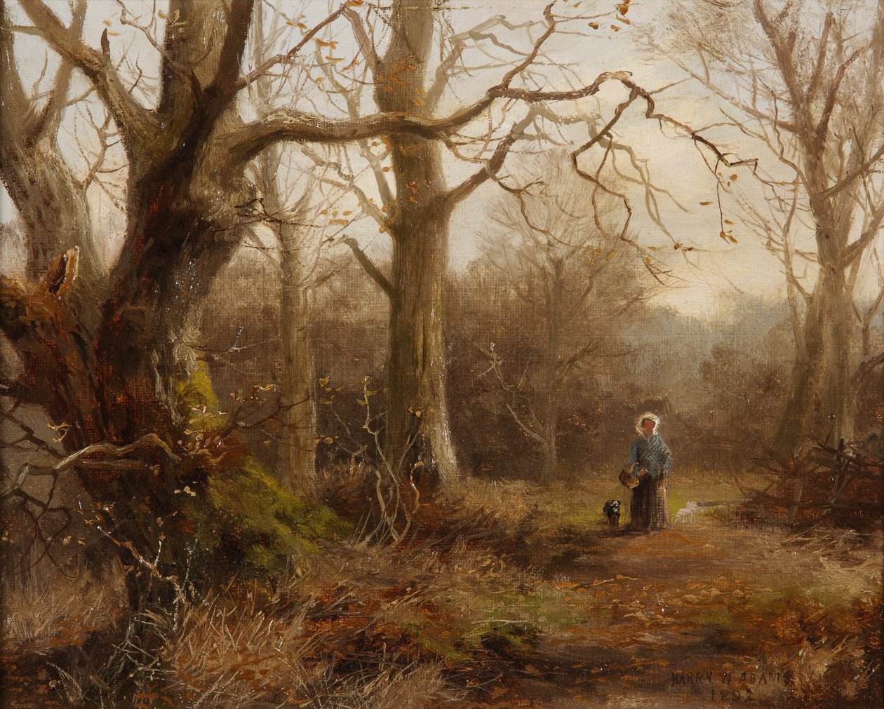 Erdei jelenet, 1892 alkotó: Harry William Adams