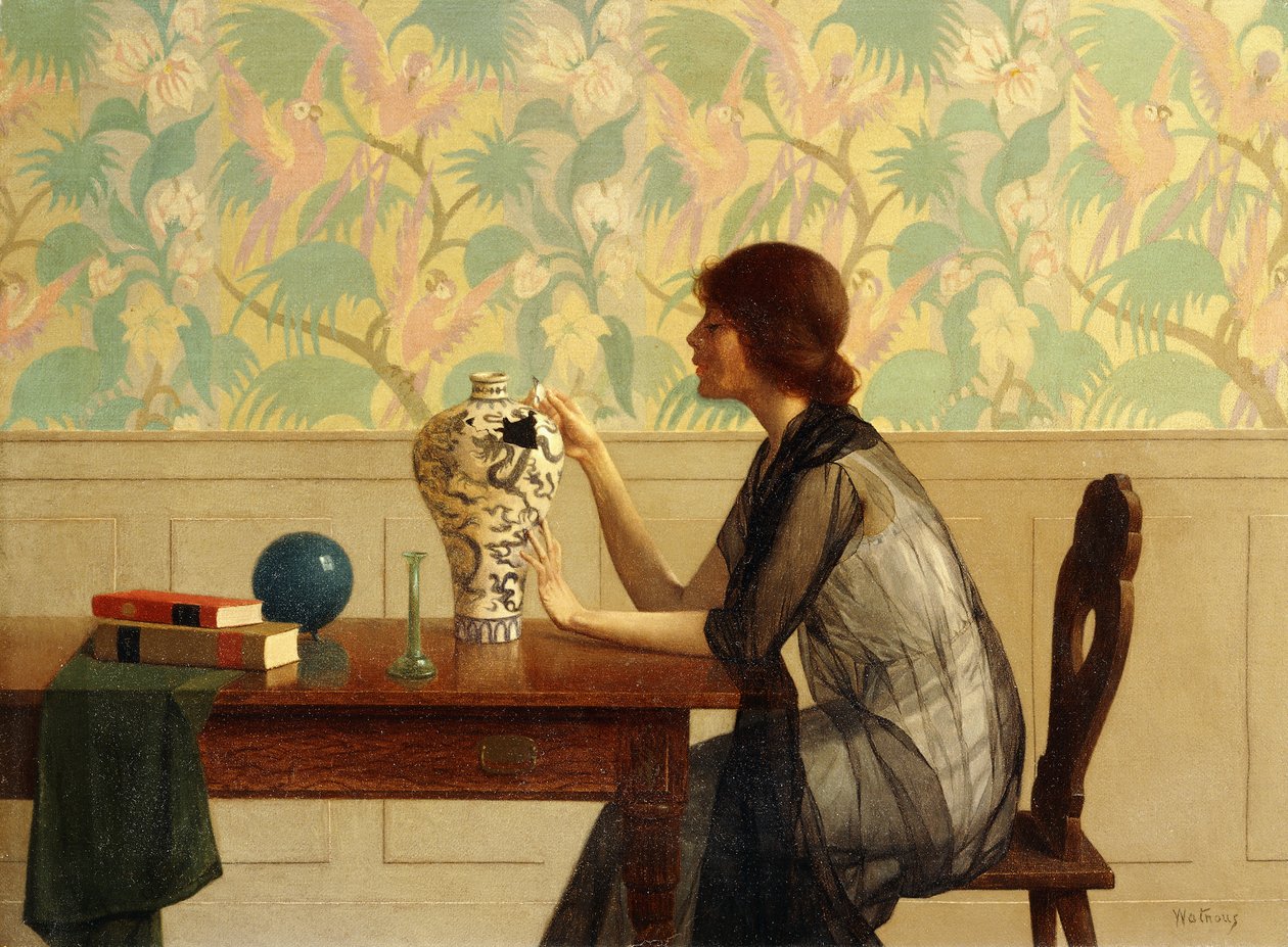A törött váza (olaj, vászon) alkotó: Harry Wilson Watrous