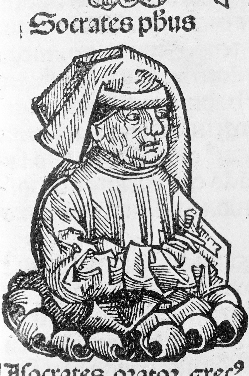 Szókratész portréja (Kr. e. 470 - ie 399) a Liber Chronicarumból, Hartmann Schedel, Nürnberg alkotó: Hartmann Schedel