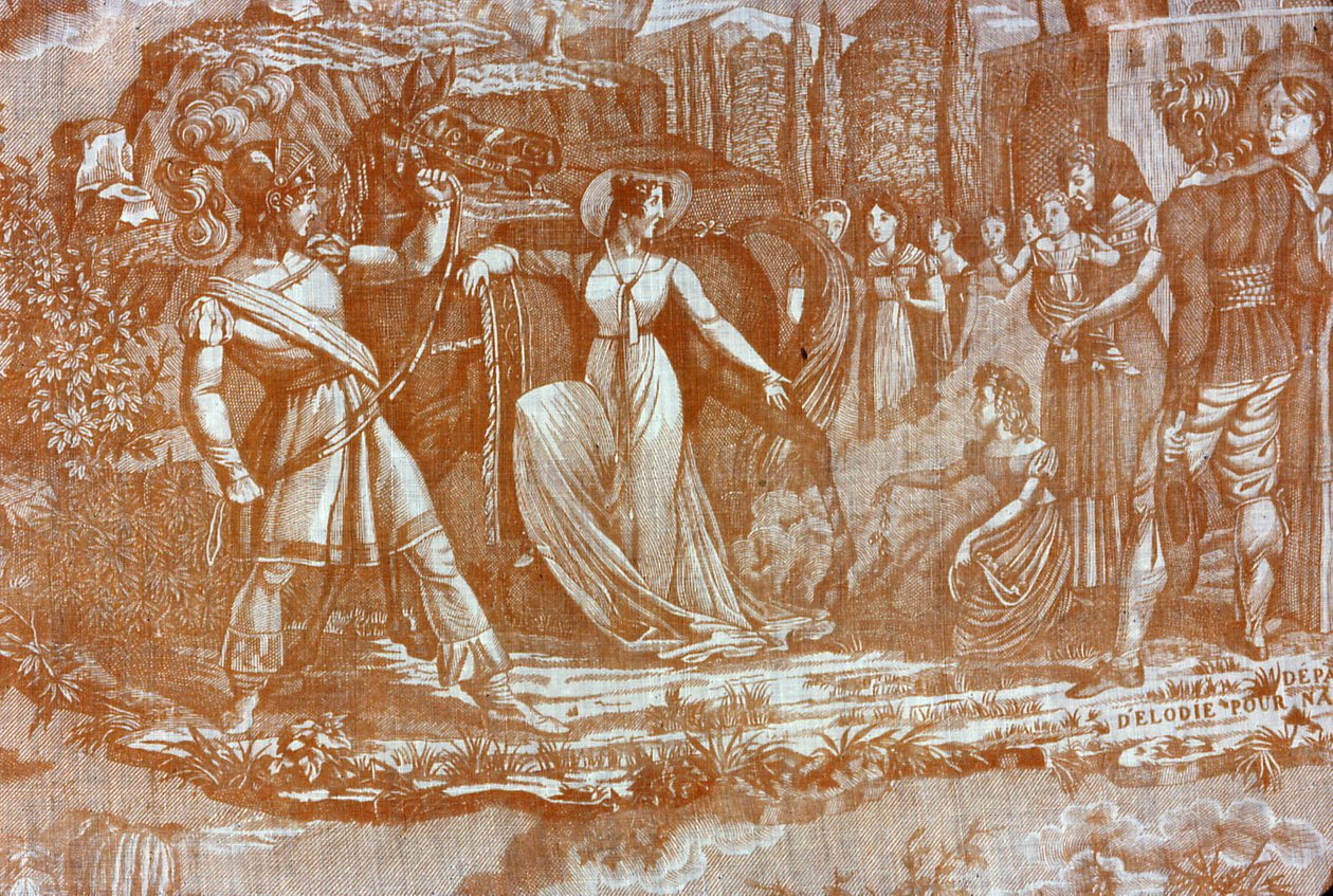 Le Solitaire au Pont du Torrent (A remete a Torrenten átívelő hídnál) (Bútorszövet) alkotó: Hartmann et Fils