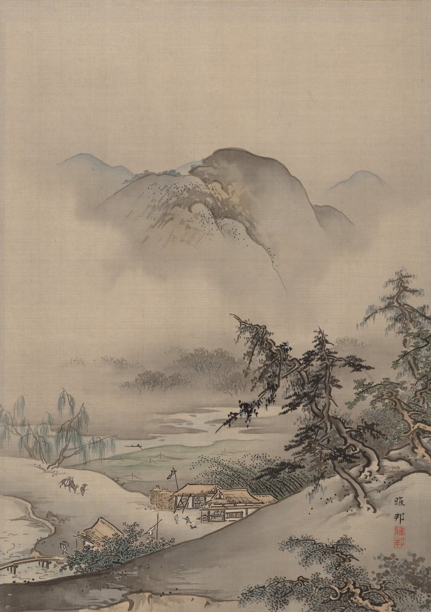 Táj, kb. 1885-89. alkotó: Hashimoto Gaho