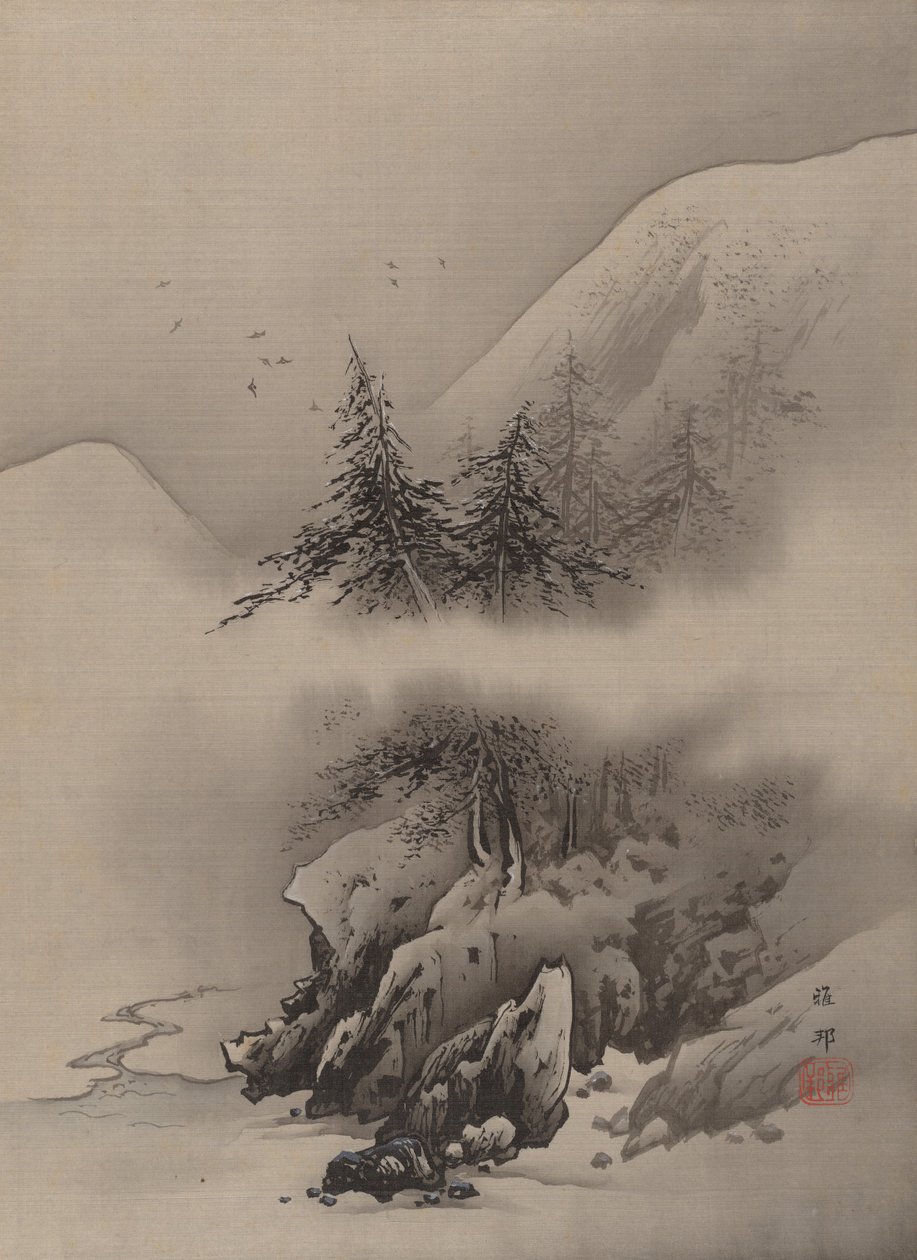 Havas táj, kb. 1885-89. alkotó: Hashimoto Gaho