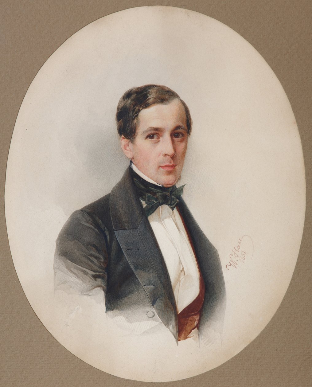 Fjodor Nyikolajevics Cseliscsev portréja 1811-1881, 1851 alkotó: Hau