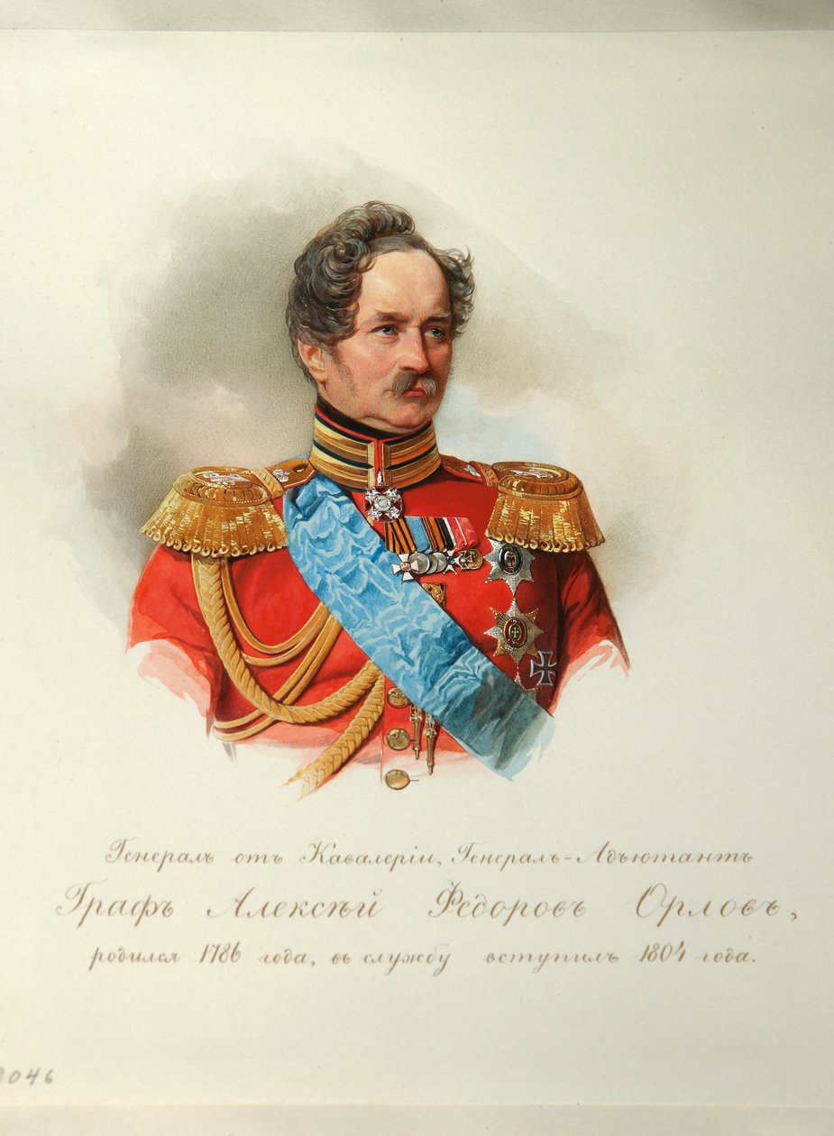 Alekszej Fjodorovics Orlov herceg portréja 1787-1862 A császári lóőrök albumából, 1846-1849 alkotó: Hau