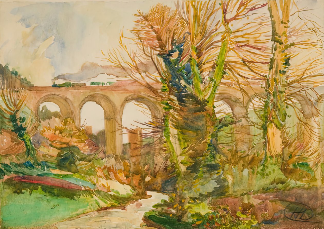 Railroad Bridge, St. Austell, Anglia, 1905. alkotó: Hayley Lever
