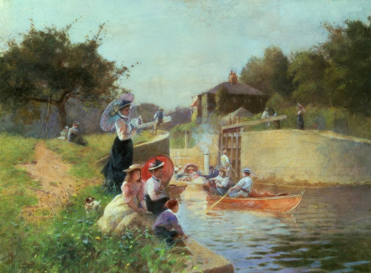 Marlow Lock, H. Caffieri akvarellje alkotó: Hector Caffieri
