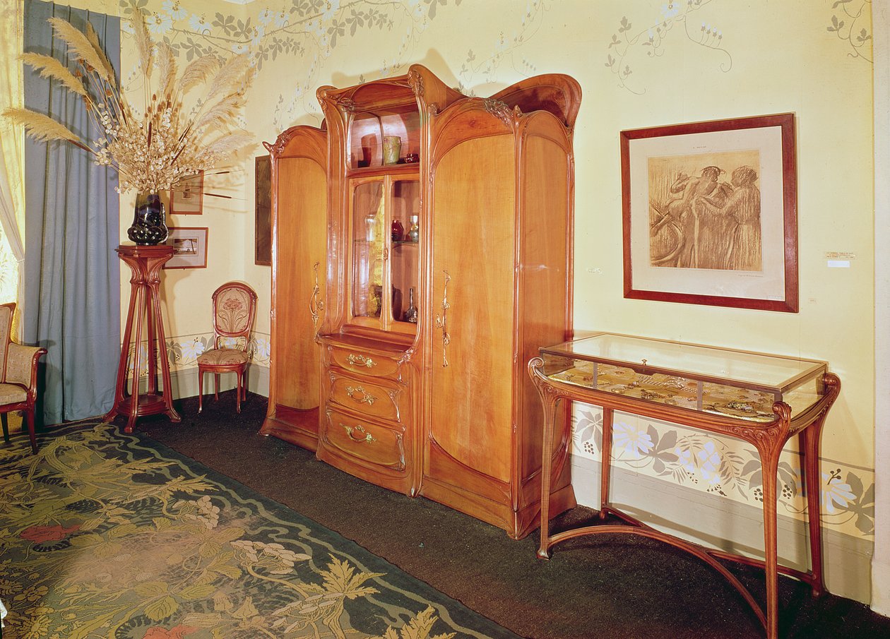 Szecessziós hálószoba, 1900 körül alkotó: Hector Guimard