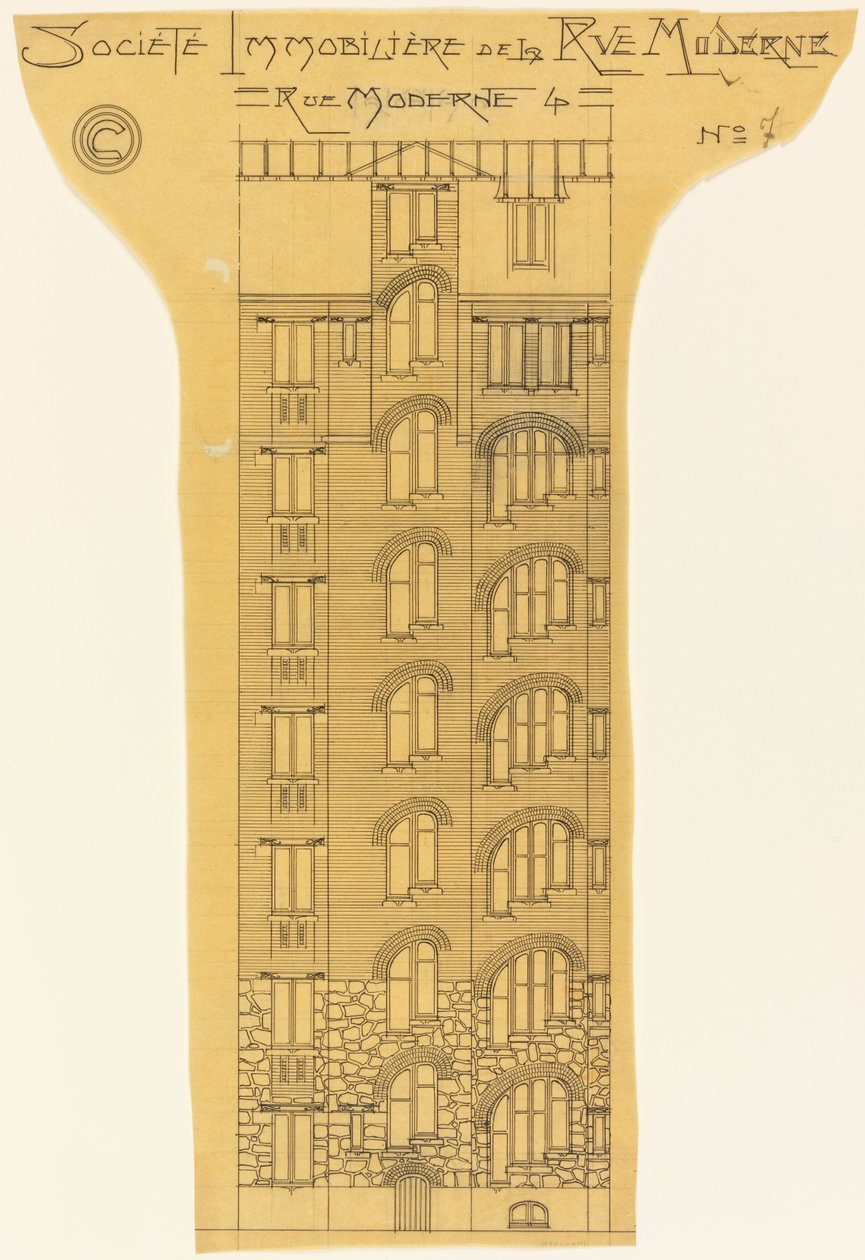 Egy lakóépület magassága alkotó: Hector Guimard