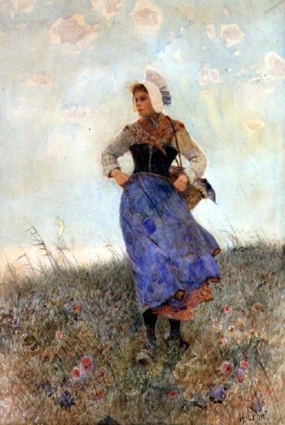 Breton Fishergirl alkotó: Hector Caffieri