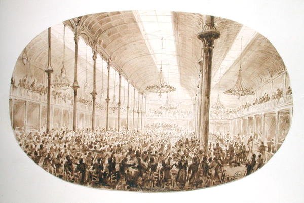 Bankett, 1865 körül alkotó: Hector Horeau