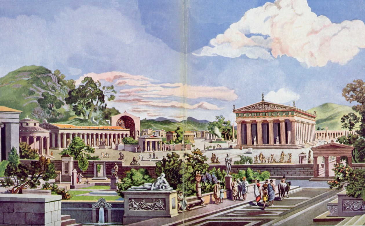 Olimpia a klasszikus korszakban, 1914_ alkotó: Heinrich Gaertner