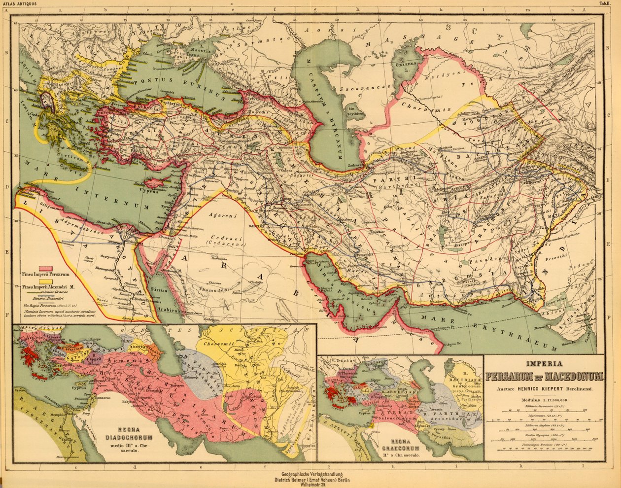 Perzsa és Macedón birodalmak alkotó: Heinrich Kiepert