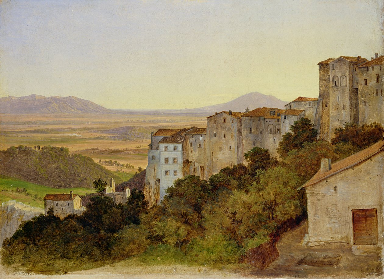 Olevano képe, 1821-24 (olaj, papír, vászon) alkotó: Heinrich Reinhold