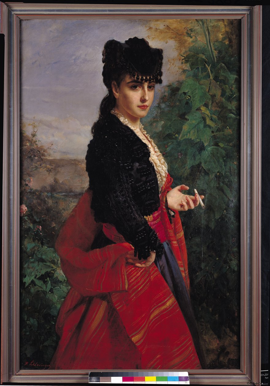 Egy spanyol nő portréja alkotó: Heinrich Wilhelm Schlesinger