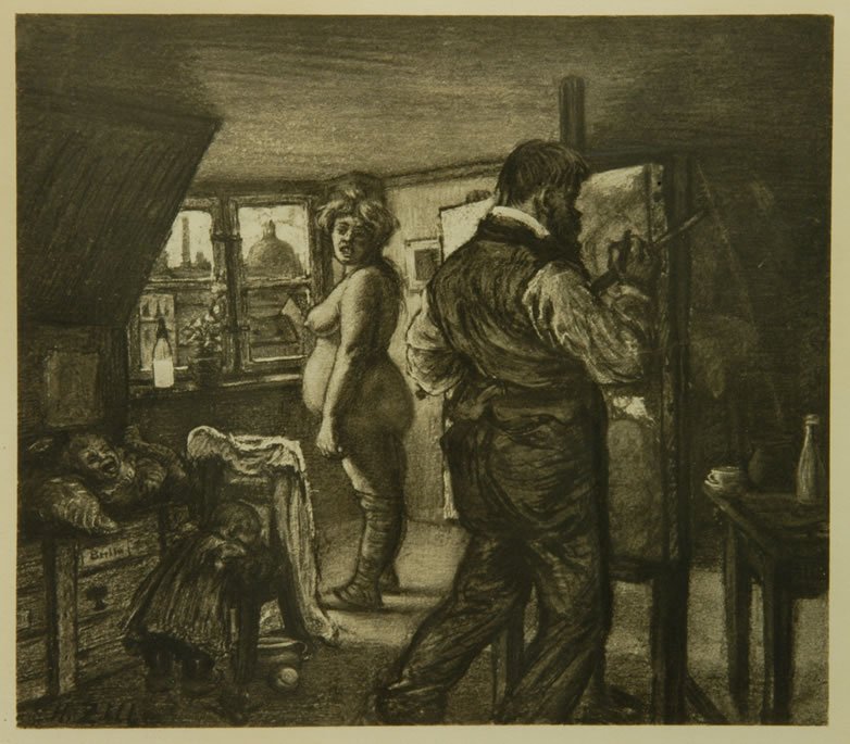 A modell alkotó: Heinrich Zille
