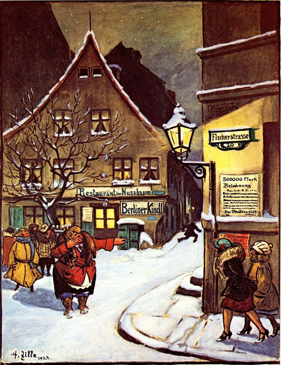 Berlini utcakép Fischerstrae alkotó: Heinrich Zille