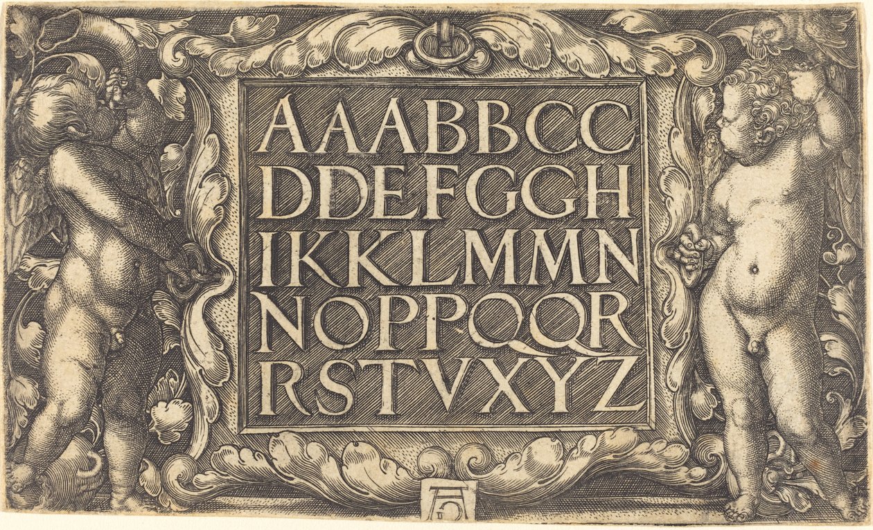 Ábécé, c. 15251555. alkotó: Heinrich Aldegrever