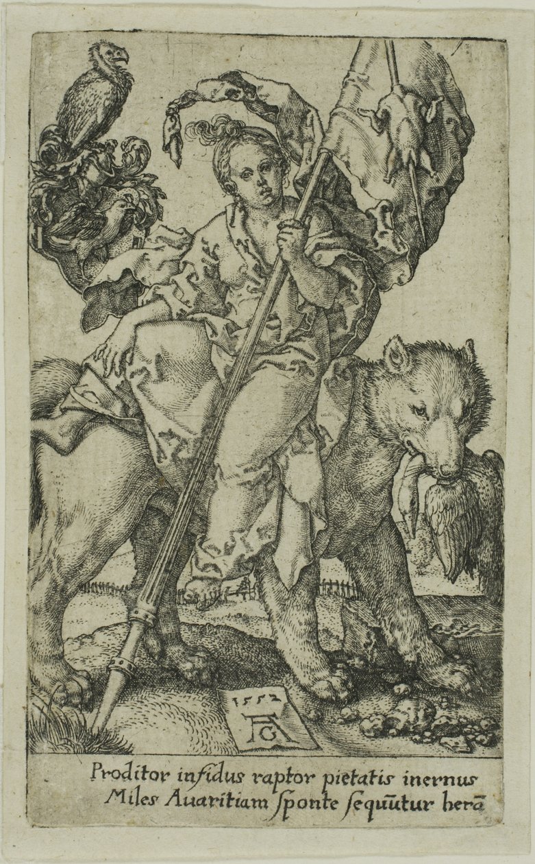 Kapzsiság, a Vices-től alkotó: Heinrich Aldegrever