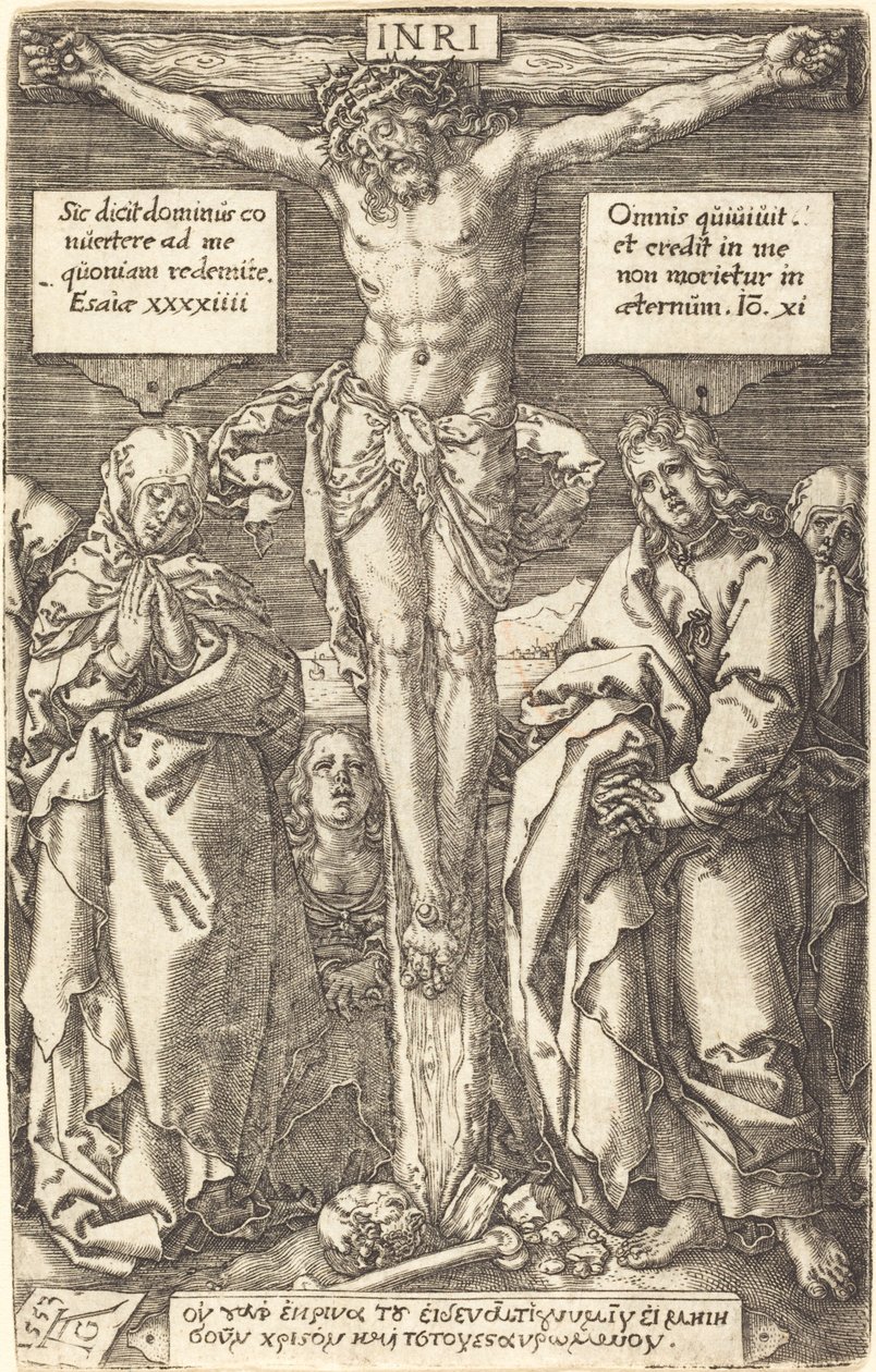 Krisztus a kereszten, 1553. alkotó: Heinrich Aldegrever