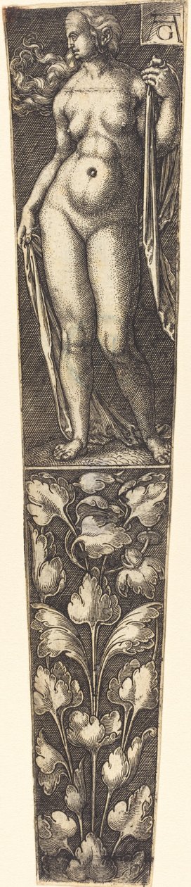 Tőrhüvely meztelen nővel. alkotó: Heinrich Aldegrever