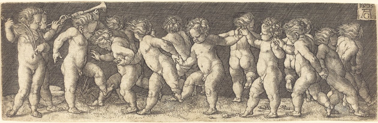 Táncoló gyerekek, 1535. alkotó: Heinrich Aldegrever