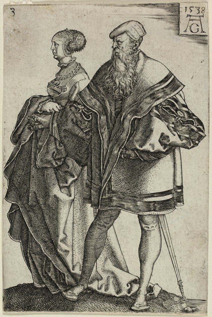 Táncoló pár, harmadik lemez a The Large Wedding-Dancers-től alkotó: Heinrich Aldegrever