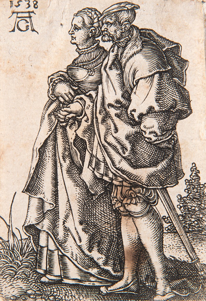 A kis esküvői táncosok sorozatból, 1538. alkotó: Heinrich Aldegrever