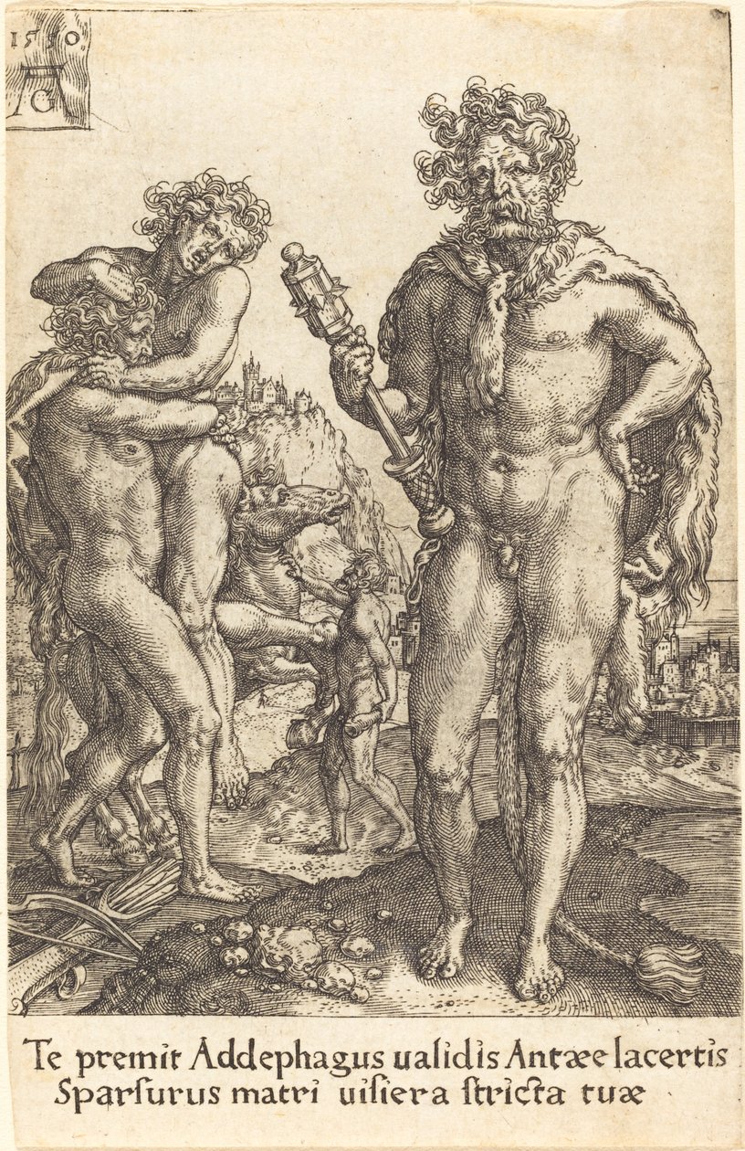 Herkules és Anthaeus alkotó: Heinrich Aldegrever