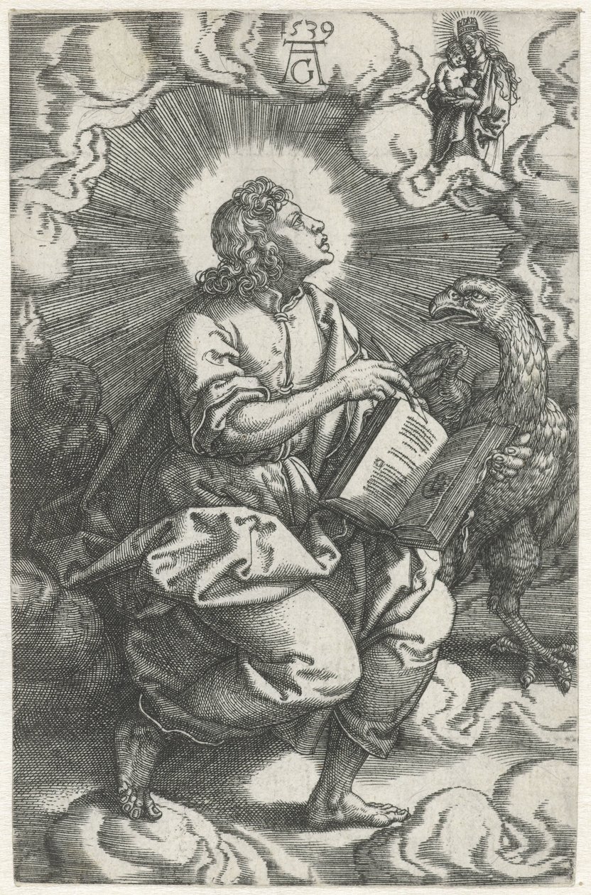 Johannes Négy evangélista (sorozat címe) alkotó: Heinrich Aldegrever