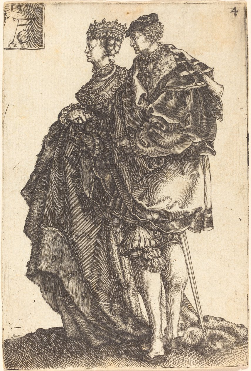 Nagy esküvői táncosok, 1538. alkotó: Heinrich Aldegrever