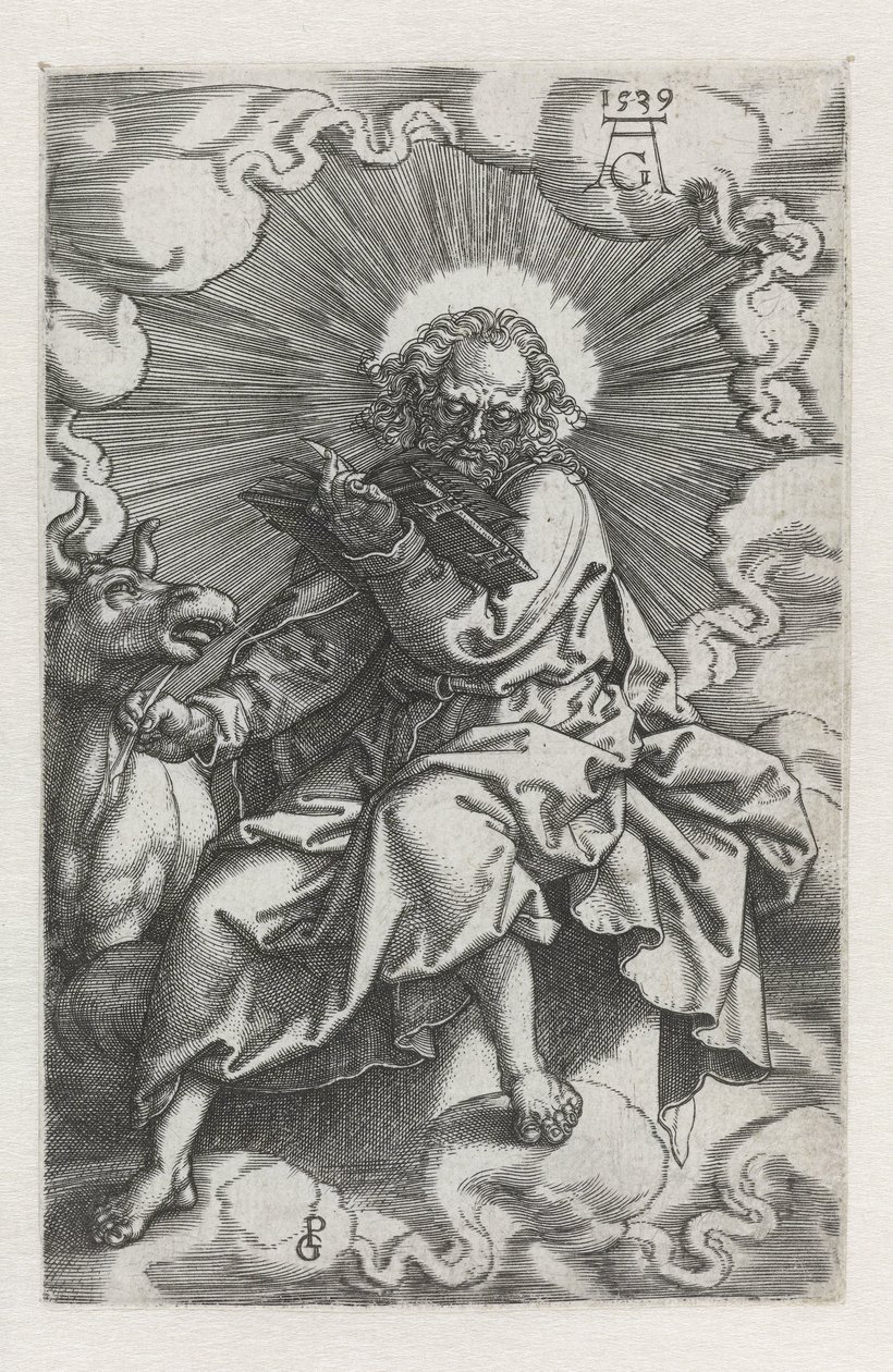 Luke Négy evangélista (sorozat címe) alkotó: Heinrich Aldegrever