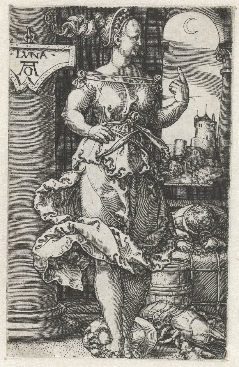 Luna (cím a tárgyon) alkotó: Heinrich Aldegrever