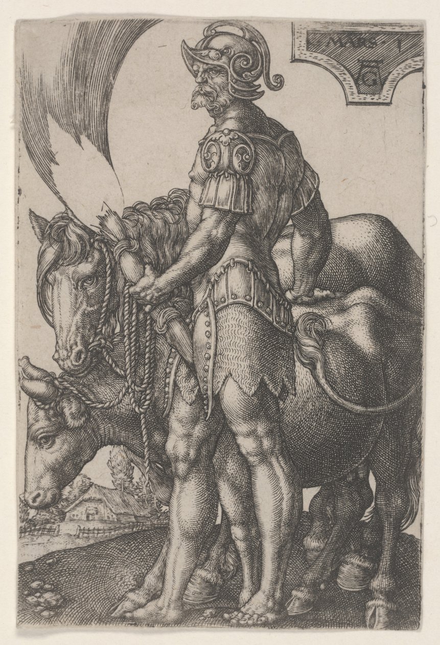 Mars, 1533 körül (metszet) alkotó: Heinrich Aldegrever