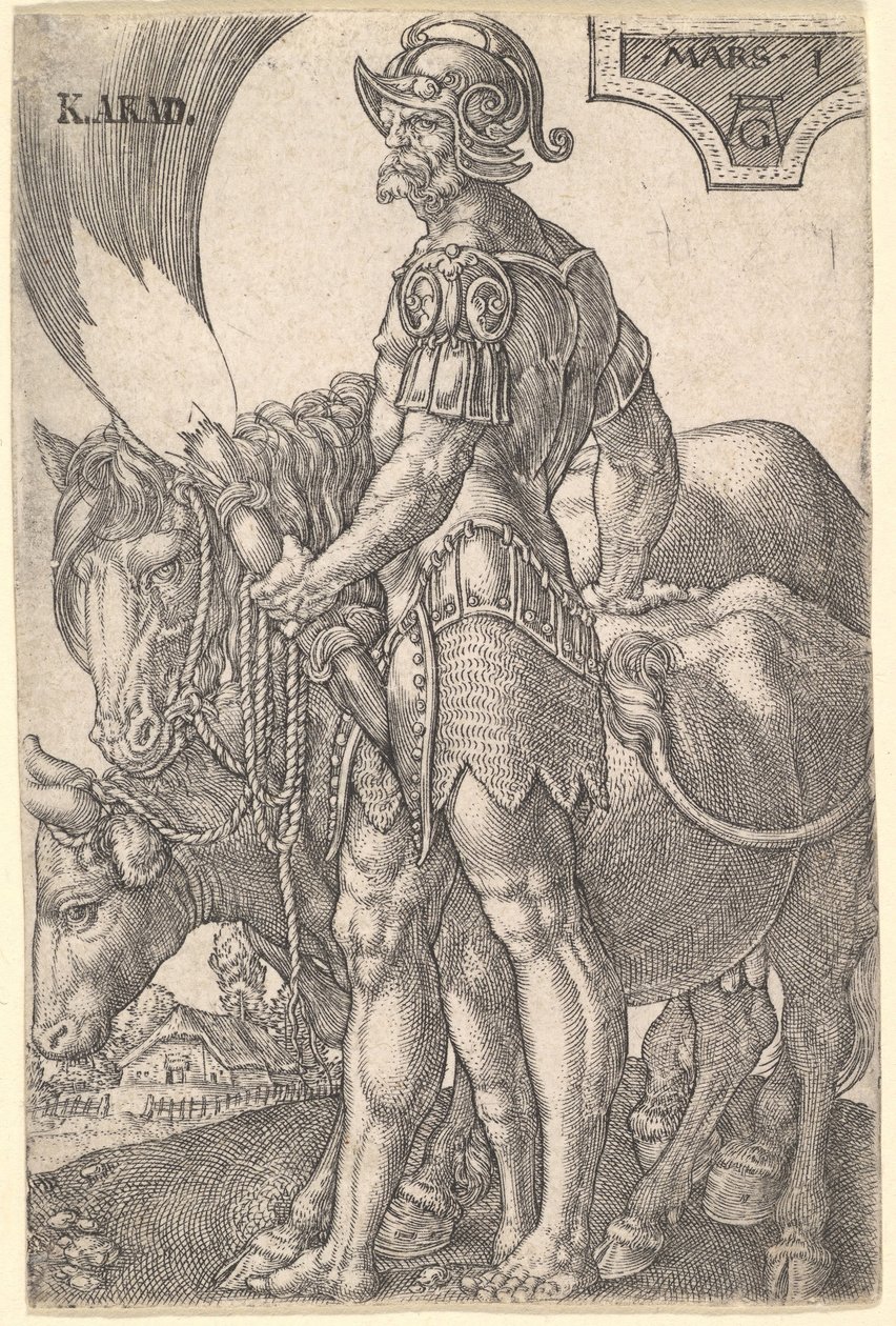 Mars, A hét bolygóból, 1533. alkotó: Heinrich Aldegrever