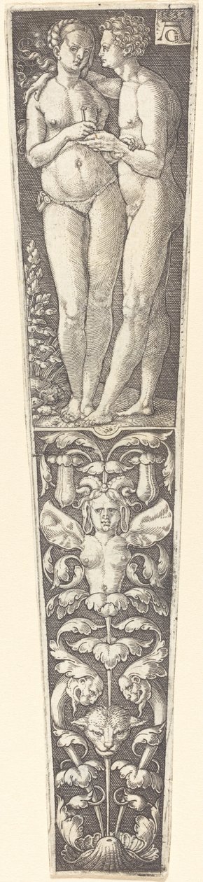 Dísz meztelen párral, 1532. alkotó: Heinrich Aldegrever