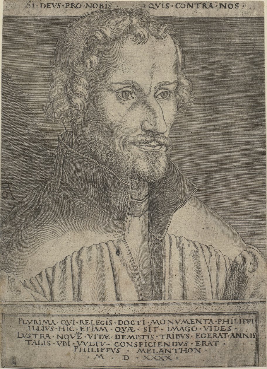 Philipp Melanchthon portréja alkotó: Heinrich Aldegrever