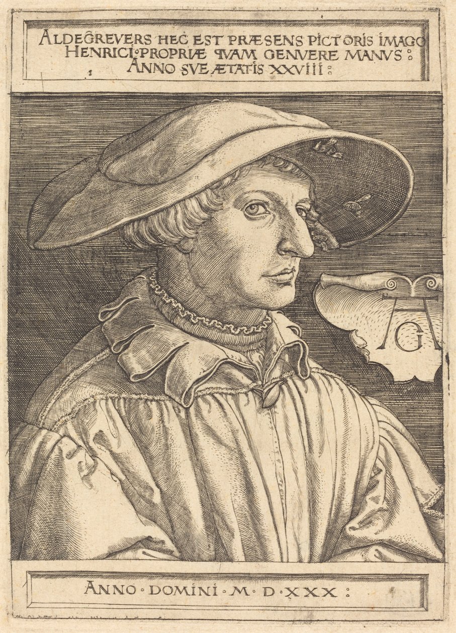 Önarckép, 1530. alkotó: Heinrich Aldegrever