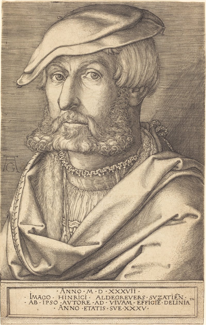 Önarckép, 1537. alkotó: Heinrich Aldegrever