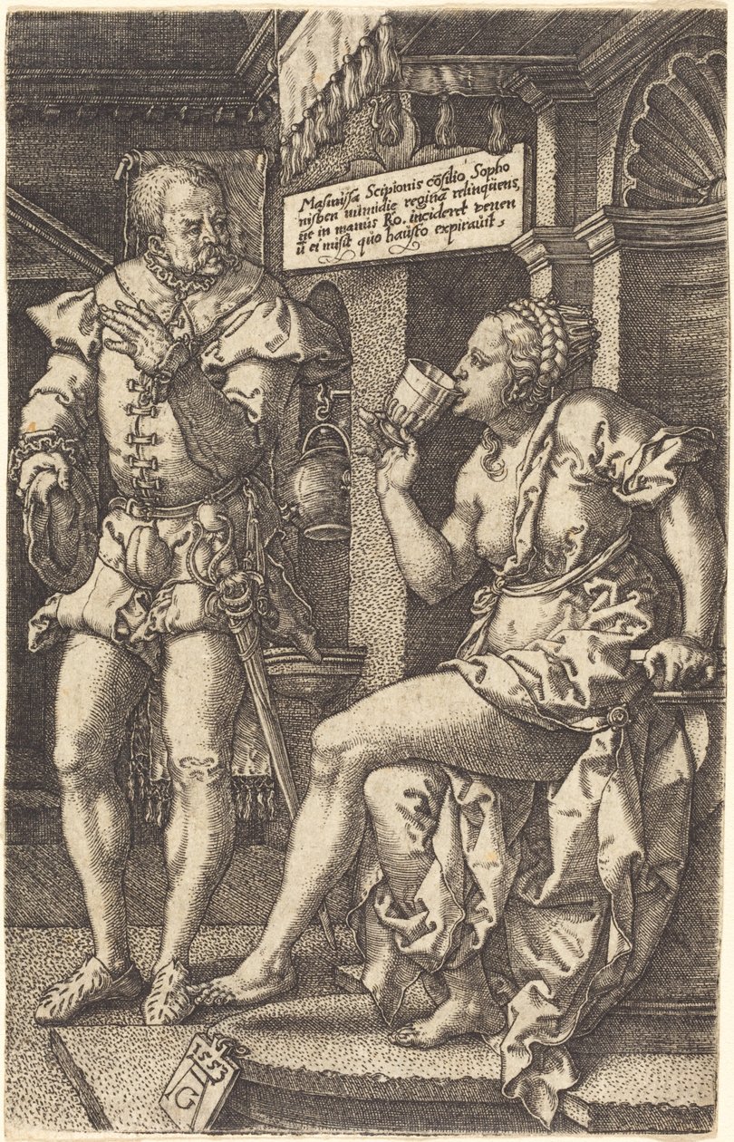Sophonisba, 1553. alkotó: Heinrich Aldegrever
