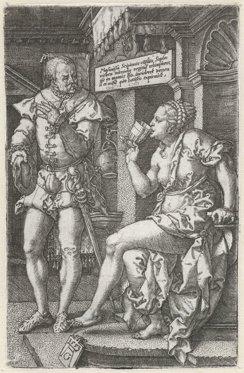 Sophonisba mérget iszik alkotó: Heinrich Aldegrever