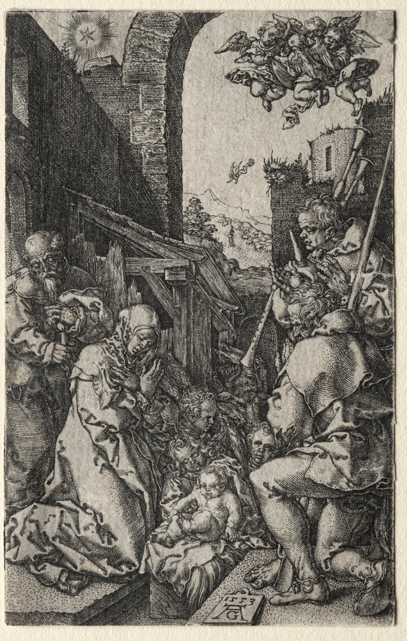 A Pásztorok imádata alkotó: Heinrich Aldegrever
