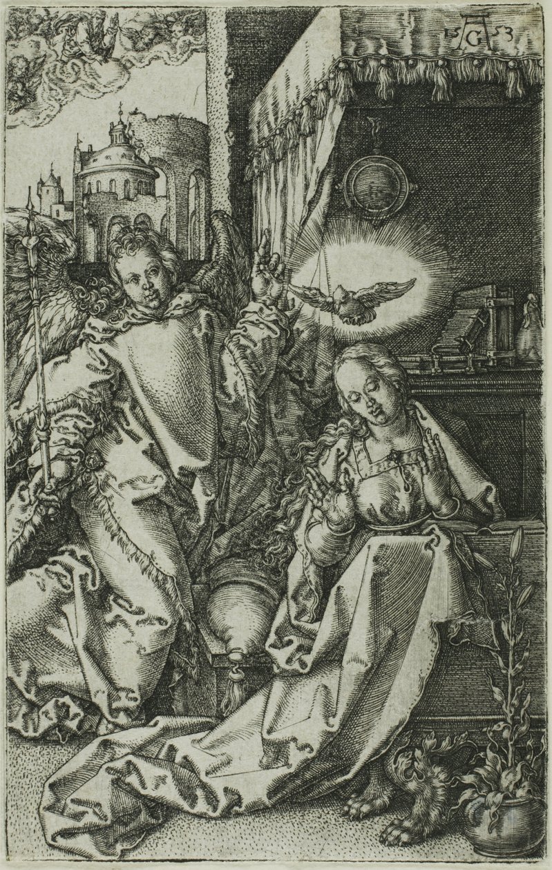 Az Angyali üdvözlet alkotó: Heinrich Aldegrever